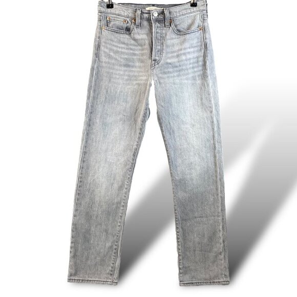 Levi's Wedgie Fit Straight Jeans Womes Sz 28 Smoky Skies High-Rise Big 'E' Denim - Picture 1 of 14